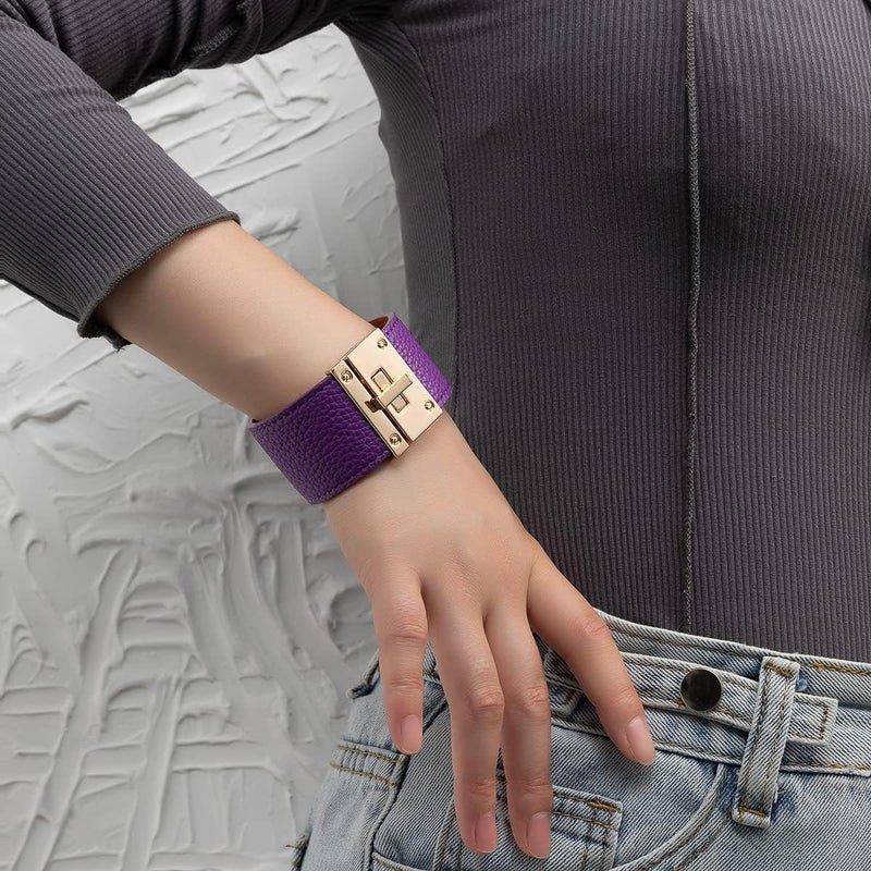 Rantanto Braid Leather Wrap Bracelet Trendy Stackable Crystal Cuff Boho Gold Heart Bracelet Jewelry Gift For Women - Image 2